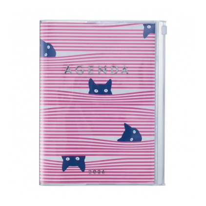 Agenda Cats A6 2025-2026 - Pink