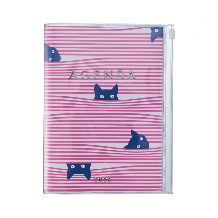 Agenda Cats A6 2025-2026 - Pink