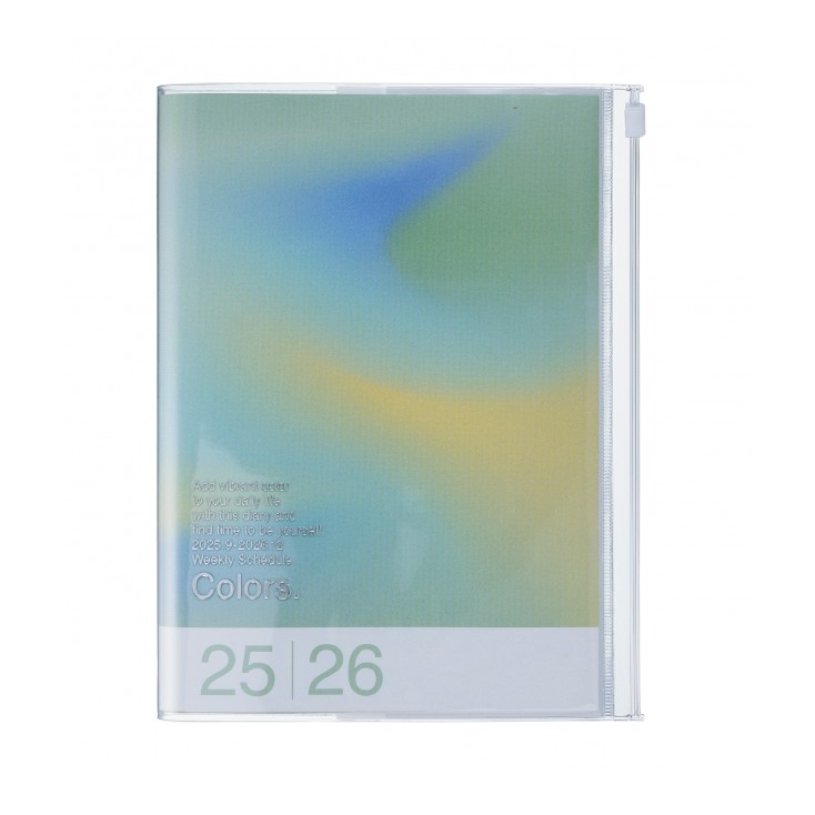 Agenda Gradient A6 2025-2026 - Green