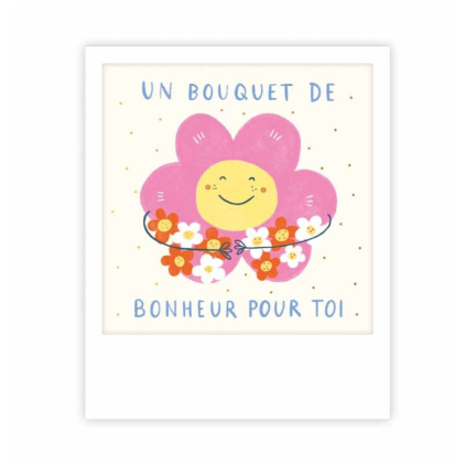 Mini carte postale un bouquet de bonheur MP1046FR