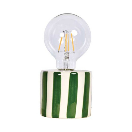 Lampe rayée - vert