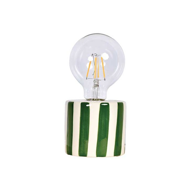 Lampe rayée - vert