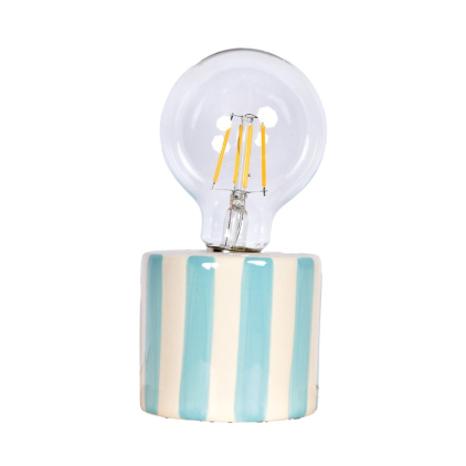 Lampe rayée - Bleu givré