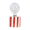 Lampe rayée - Rouge