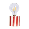 Lampe rayée - Rouge