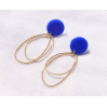 Boucles d'oreilles Liz Bleu - F032
