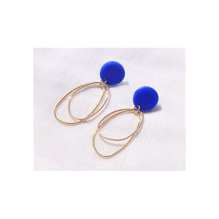 Boucles d'oreilles Liz Bleu - F032