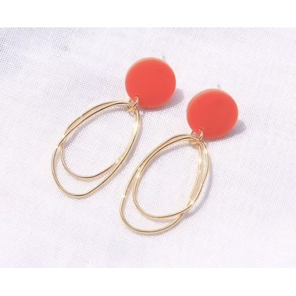 Boucles d'oreilles Liz Orange - F007