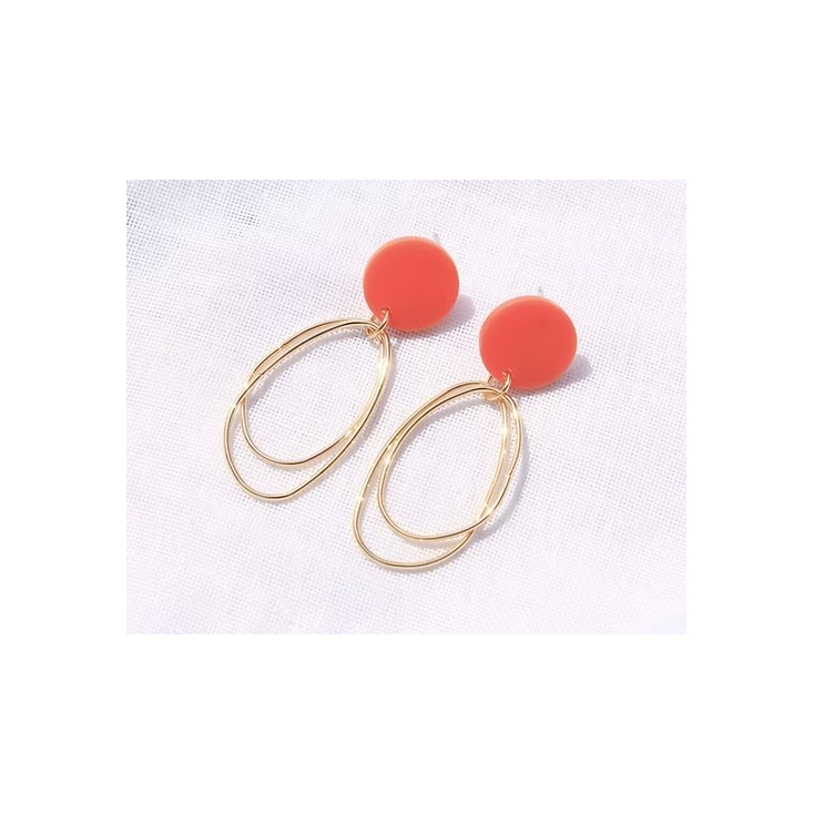 Boucles d'oreilles Liz Orange - F007