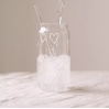 Verre "cannette" - grand coeur blanc