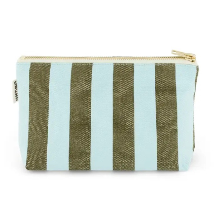 Pochette Sofia - Rayures -  Aqua Olive