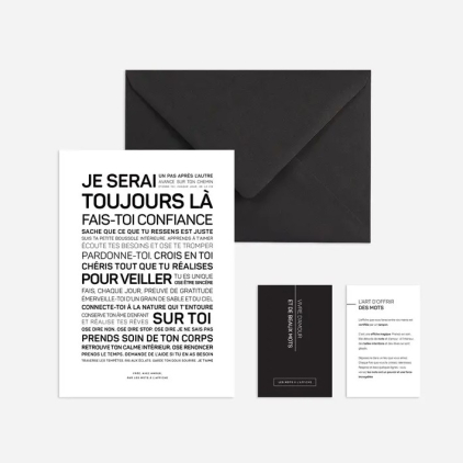 Carte postale avec enveloppe - toujours là