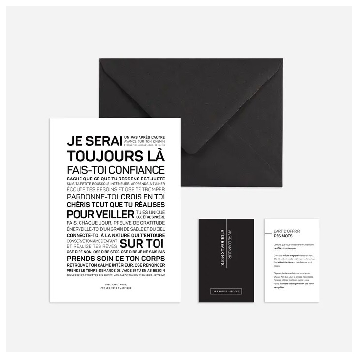 Carte postale avec enveloppe - toujours là