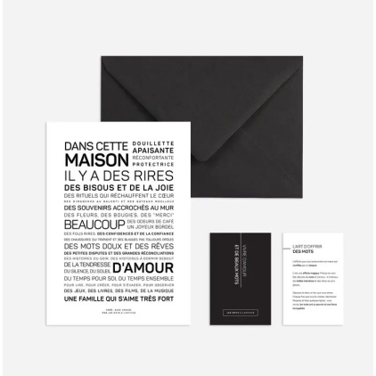 Carte postale avec enveloppe - Dans cette maison