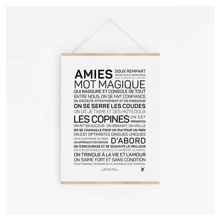 Affiche A5 - Amies, mot magique