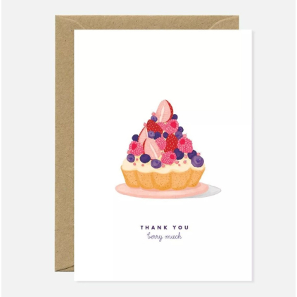 Carte A6 avec enveloppe - Thank you berry much
