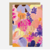 Carte A6 avec enveloppe - HBD Flower garden
