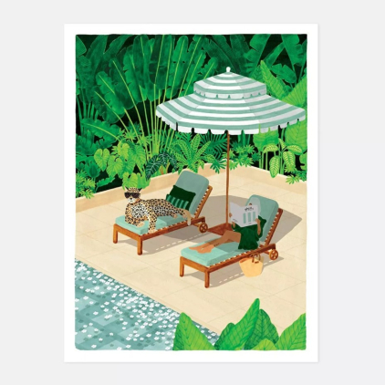 Affiche décorative - Small - Summer pool - 18x24 cm