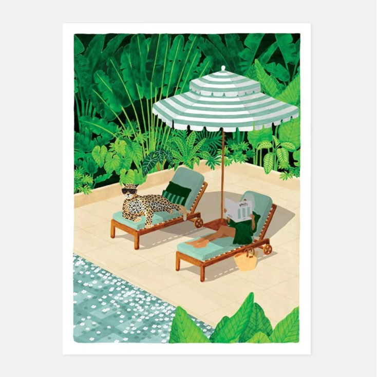 Affiche décorative - Small - Summer pool - 18x24 cm
