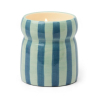 Bougie en céramique - Cabana Blue/Navy Striped - Warm Cider