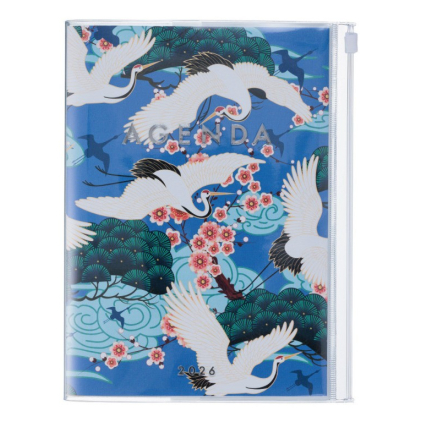 Agenda Japan Birds A5 2025-2026 - Blue