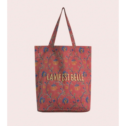 Tote Bag - La Vie Est Belle - Dinty - Rose