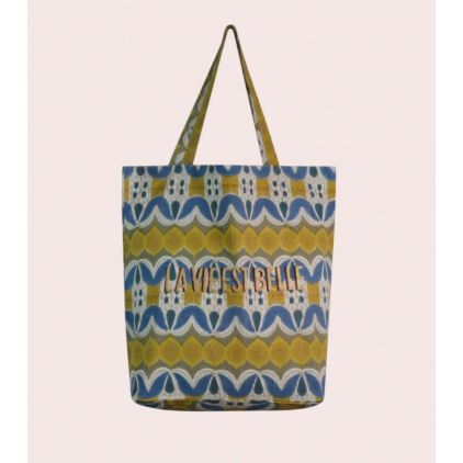 Tote Bag - La Vie Est Belle - Dubi - Moutarde