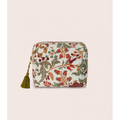 Petite trousse matelassée - Archana - Tilleul