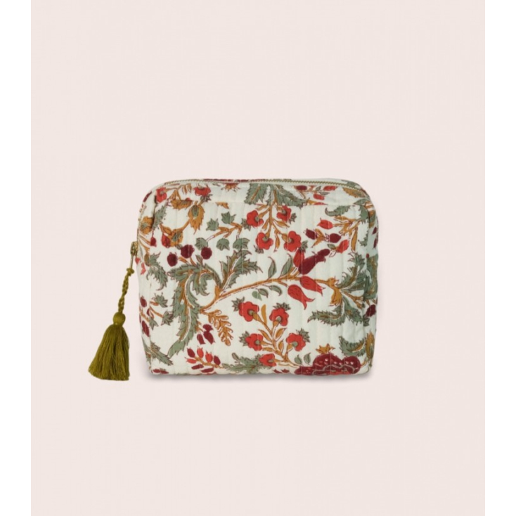 Petite trousse matelassée - Archana - Tilleul