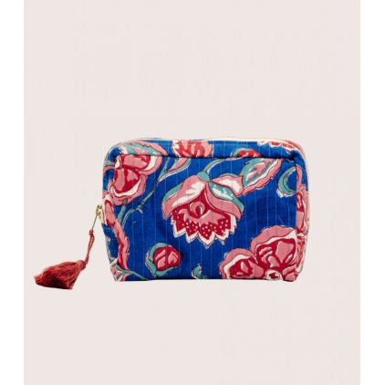 Grande trousse matelassée - Loni - Bleu
