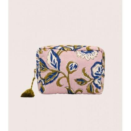 Grande trousse matelassée - Loni - Rose pâle