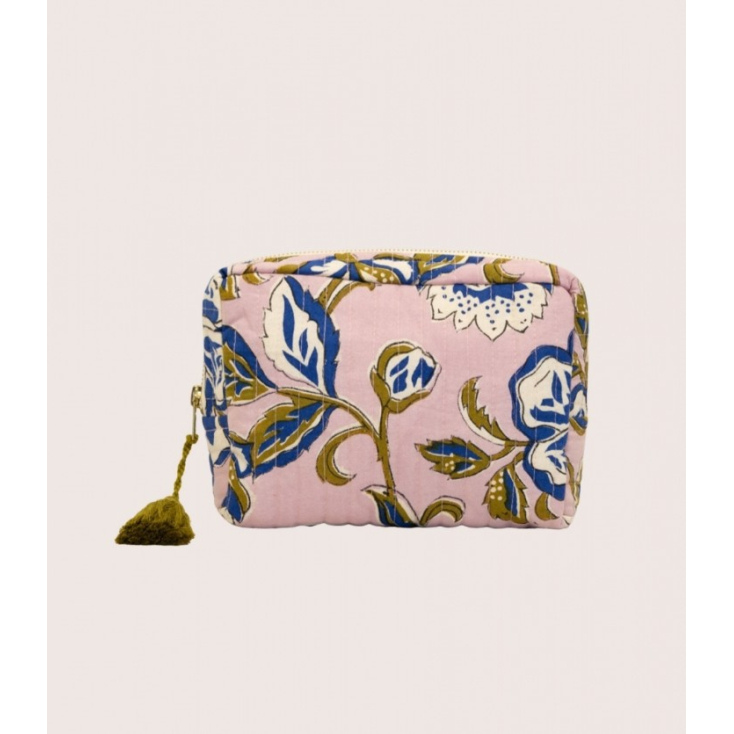 Grande trousse matelassée - Loni - Rose pâle