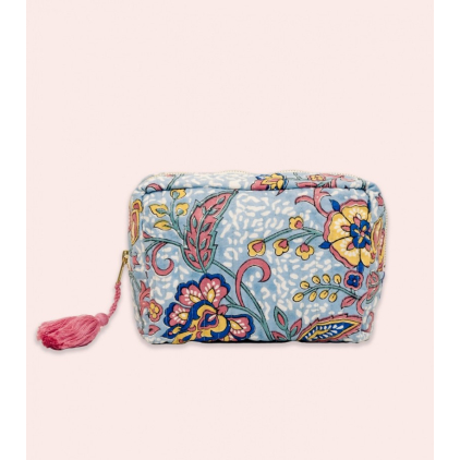 Grande trousse matelassée - Lita - Bleu pâle