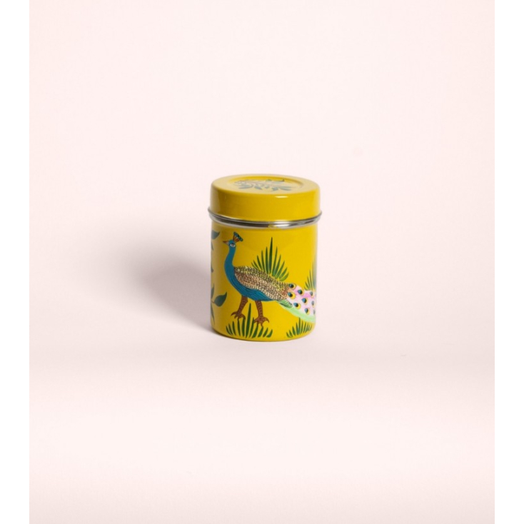 Petite boîte à thé en inox - Paon