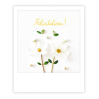 Carte postale - félicitations white flowers - ZG1682FR