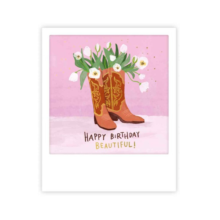 Mini carte postale - happy birthday beautiful - MP1145EN