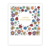 Mini carte postale - happy birthday flower frame - MP1127EN