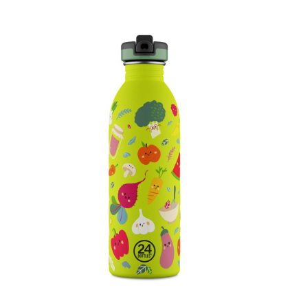 Urban kids bottle 050 Veggie Friends AVEC PAILLE