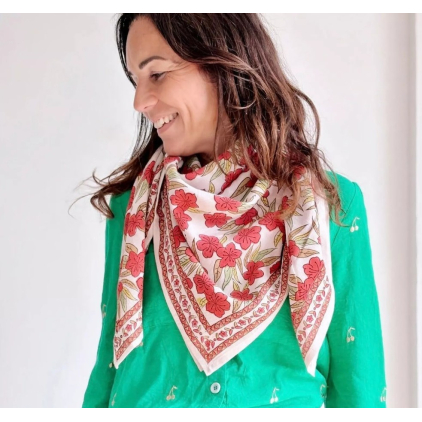 Foulard Jaipur - Grenat