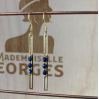 Boucles d'oreilles laiton doré - Eugénie - lapis lazuli
