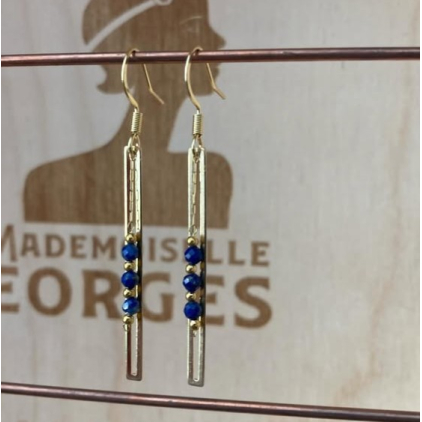 Boucles d'oreilles laiton doré - Vanessa