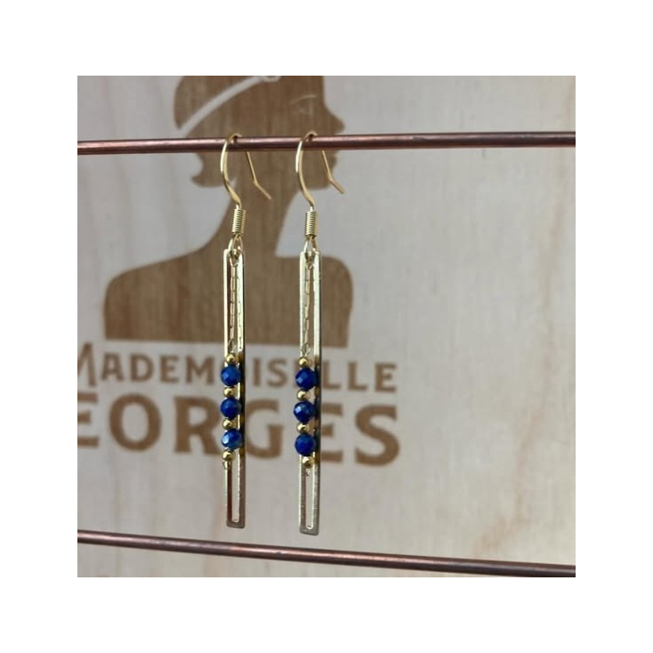 Boucles d'oreilles laiton doré - Vanessa