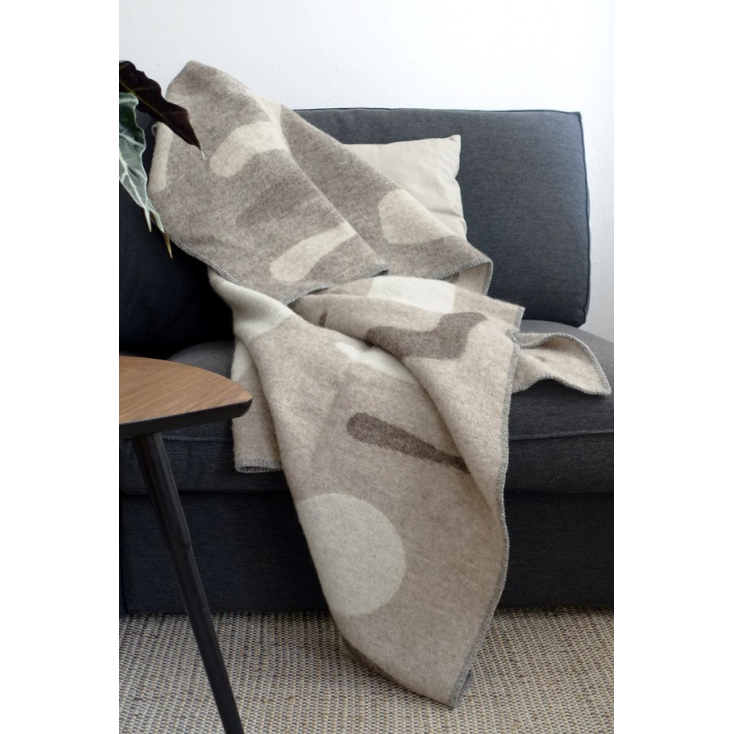 Wool blanket - Pebbles - Limestone, earth, chalk