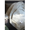 Wool blanket - Waffle - Light granite