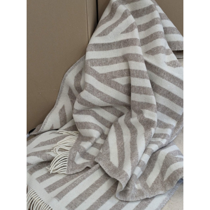 Wool blanket - Frank - Limestone, off white