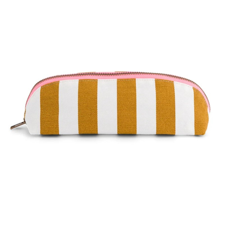 Trousse Gaston - Rayures - Ecru caramel