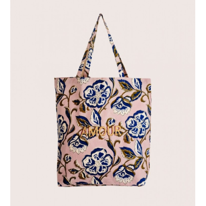 Tote Bag - Bonheur - Loni - Rose pâle