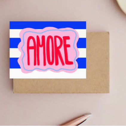 Carte postale - Amore stripes