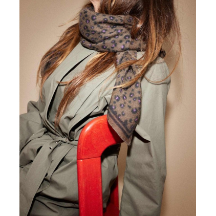 Foulard en laine - Léopard foret