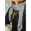 Foulard en laine - Léopard acier